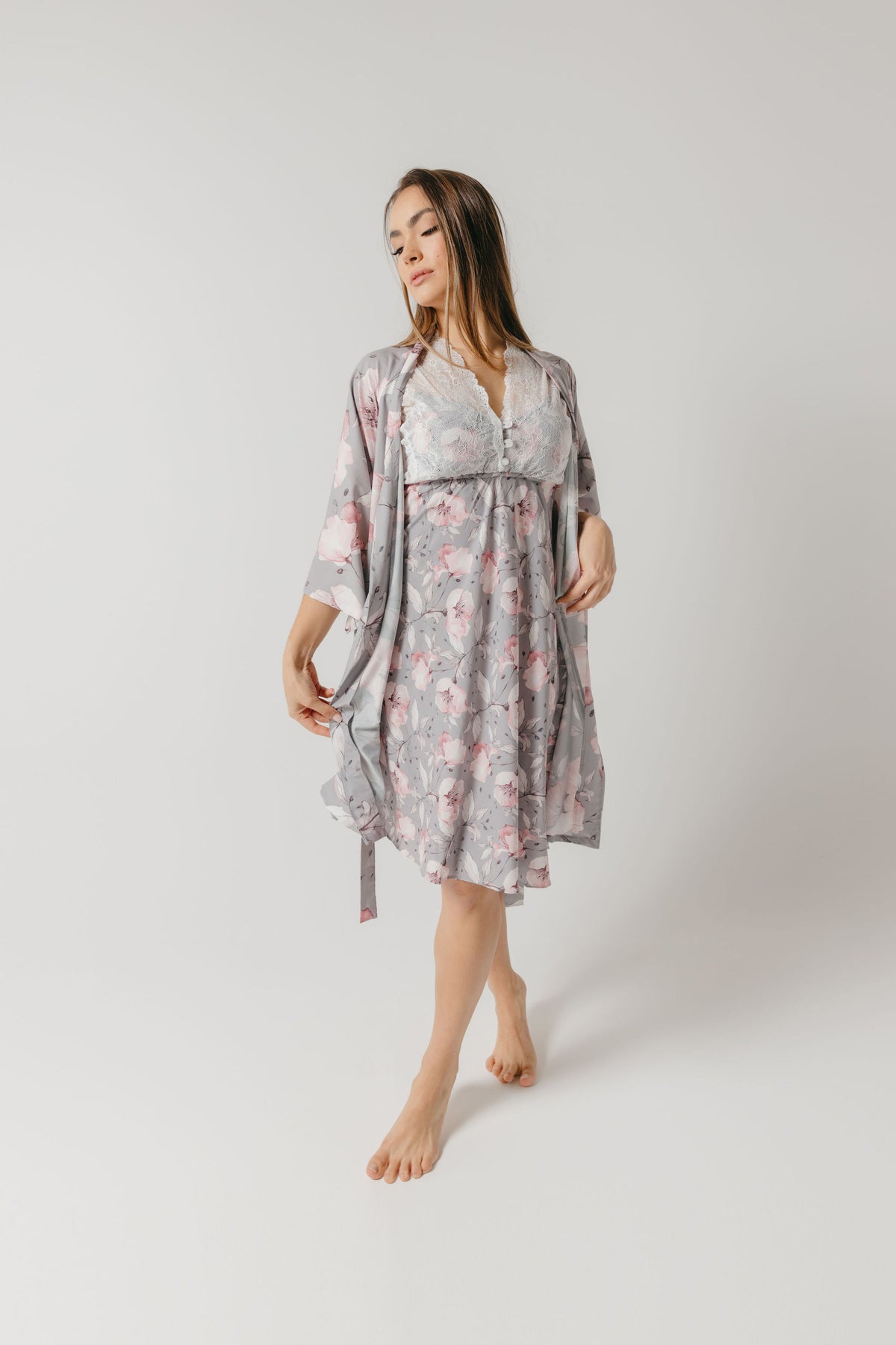 OLIVIA ROBE FLORAL