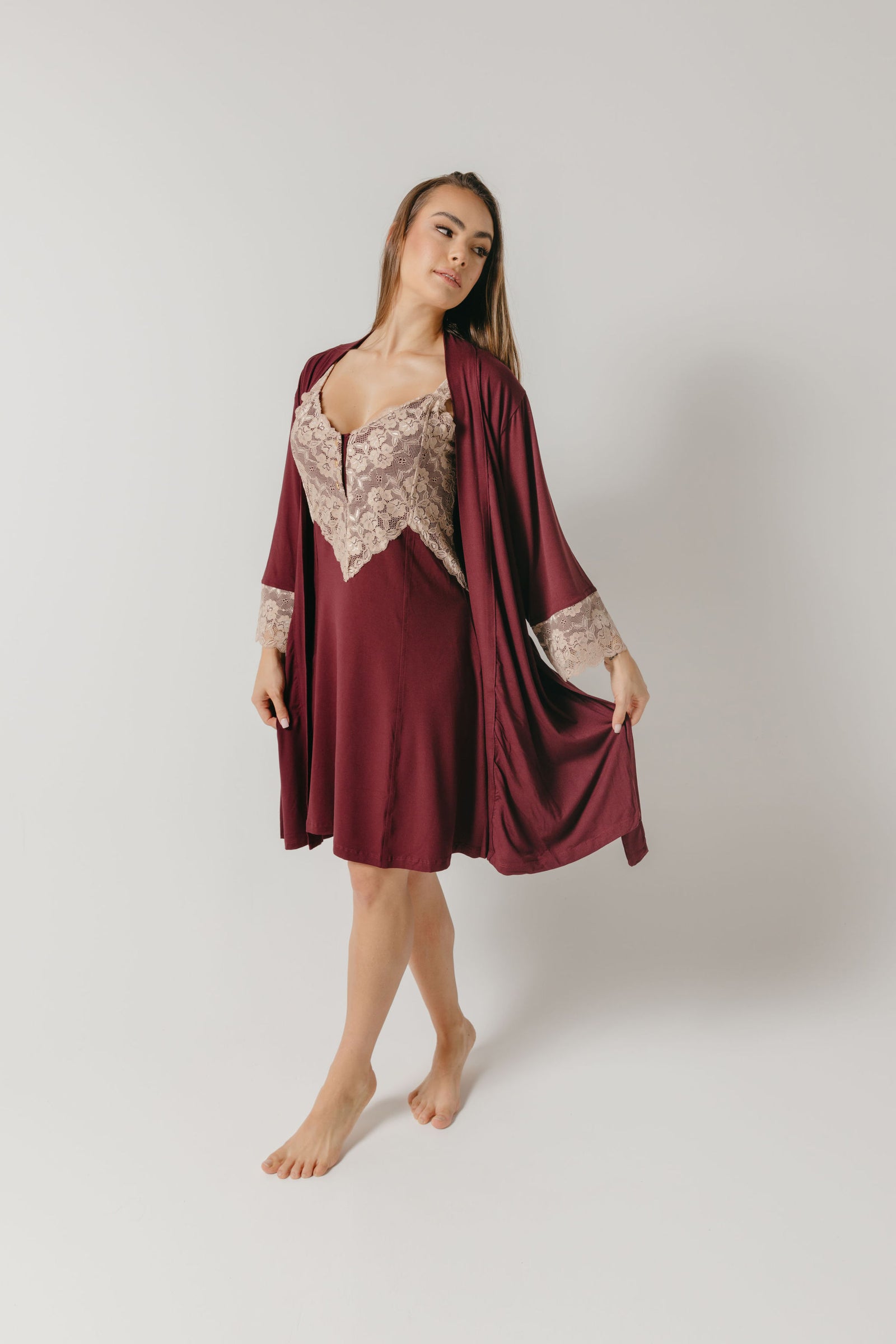 LUCY ROBE MAROON